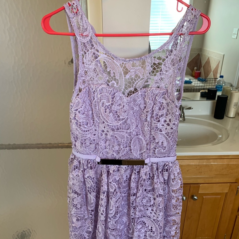 Purple lace boutique dress